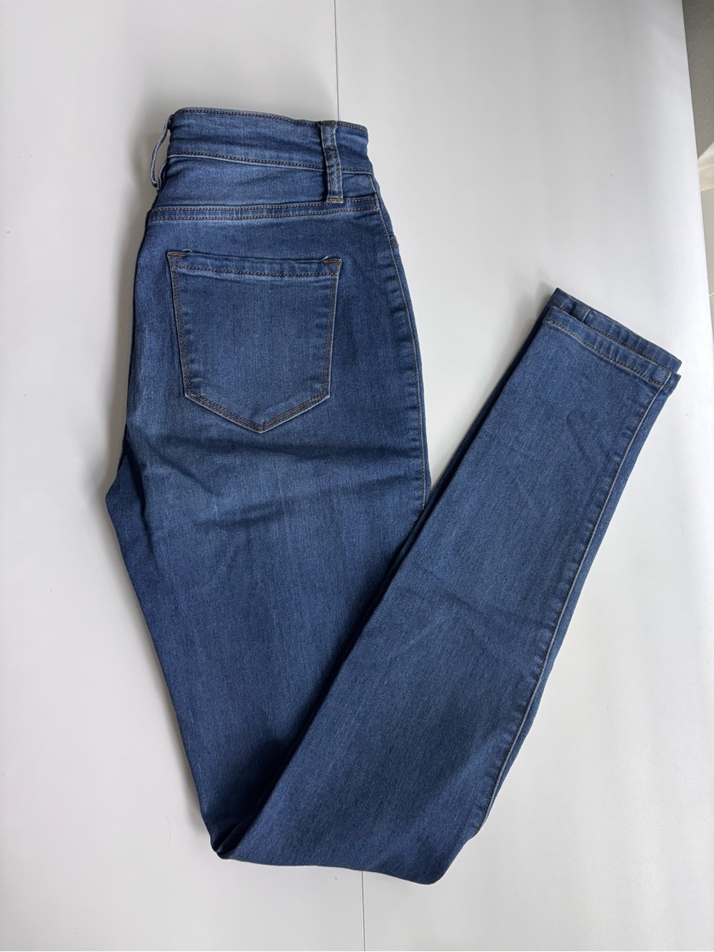 Fashion Nova High-Rise Dark Blue Skinny Jeans